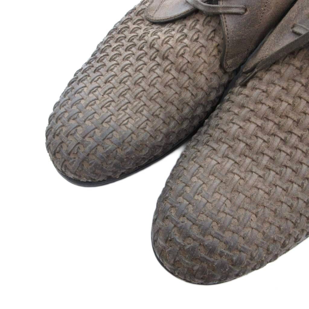 Dolce & Gabbana Leather Derby Shoes Braided 5.5 Brown — view 6