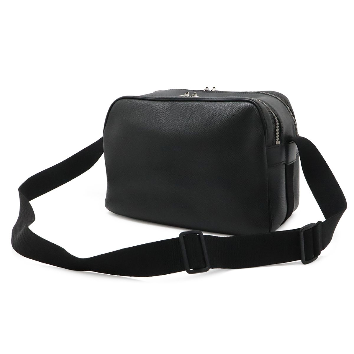 Louis Vuitton Taiga Reporter PM Shoulder Bag Crossbody Leather Ardoise Black — view 2