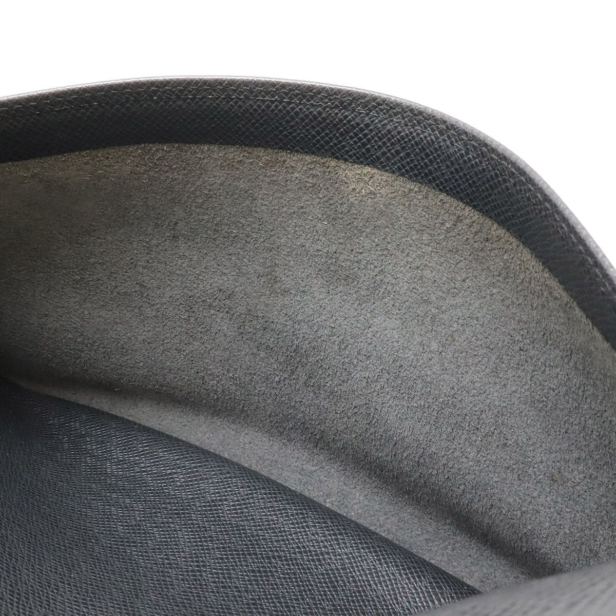 Louis Vuitton Taiga Reporter PM Shoulder Bag Crossbody Leather Ardoise Black — view 9