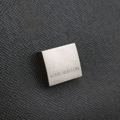 Louis Vuitton Taiga Selenga Clutch Leather Ardoise Black — view 5