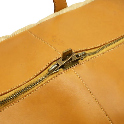 Hermes Victoria 50 Boston Bag Travel Purse Toile Ash Taurillon Clemence Beige — view 5