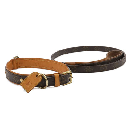 Louis Vuitton Monogram Less Baxter GM Collie GM Set Dog Tall Collar Pet Dog Pet