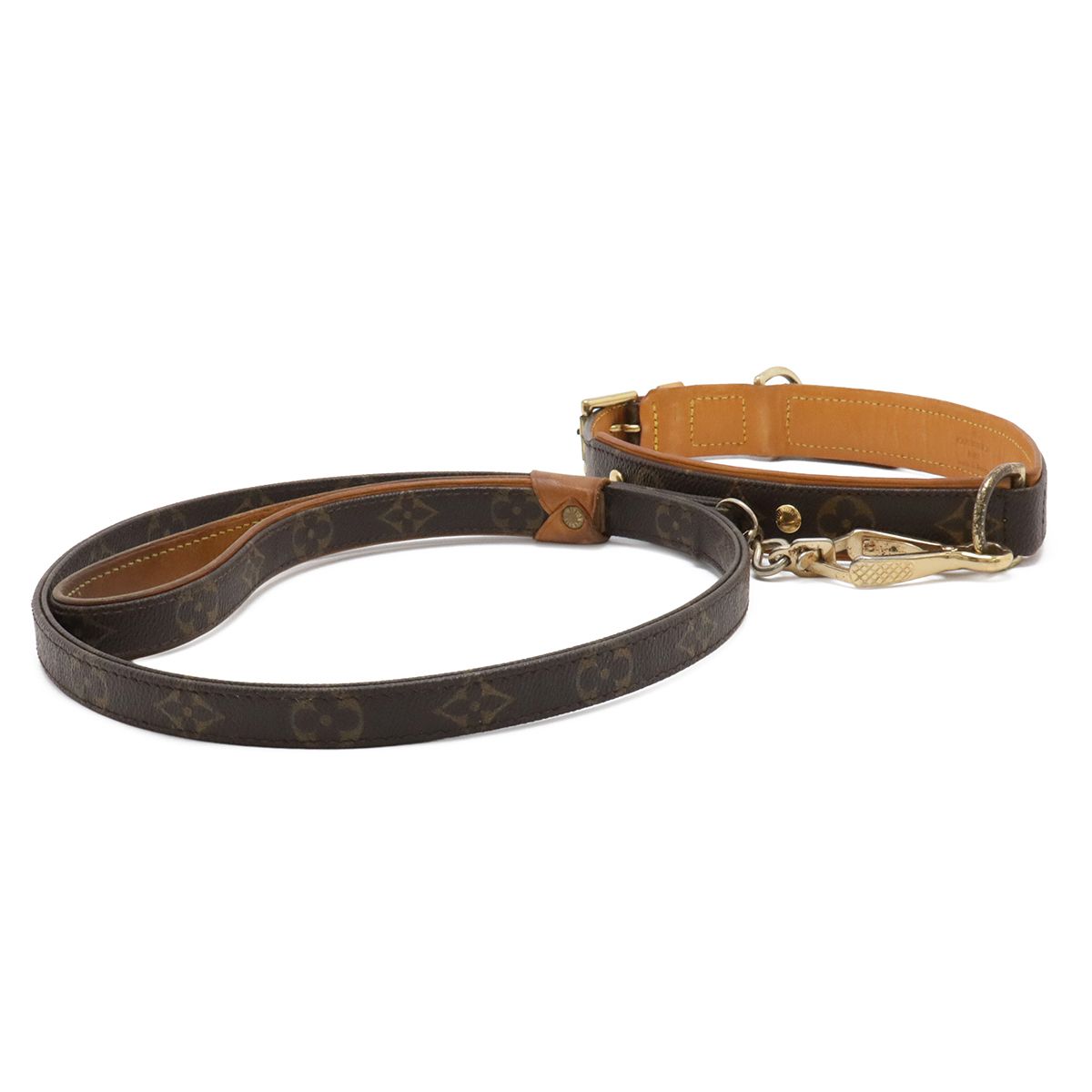 Louis Vuitton Monogram Less Baxter GM Collie GM Set Dog Tall Collar Pet Dog Pet — view 2