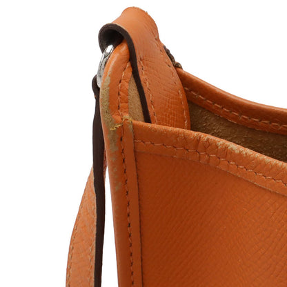 Hermes Vespa TPM Shoulder Bag Pochette Crossbody Leather Orange Silver — view 4