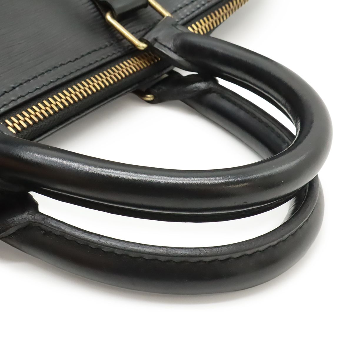Louis Vuitton Epi Keepall 45 Boston Bag Travel Purse Leather Noir Black Gold — view 5