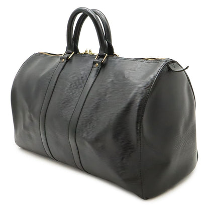 Louis Vuitton Epi Keepall 45 Boston Bag Travel Purse Leather Noir Black Gold — view 2