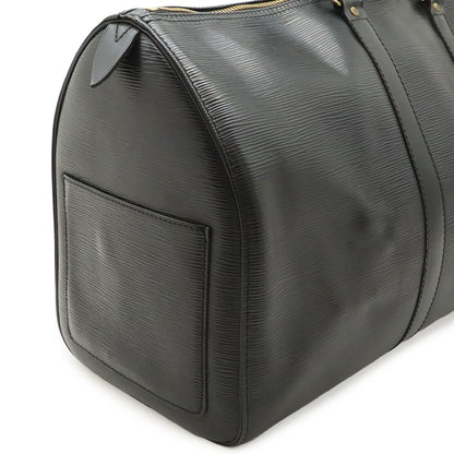 Louis Vuitton Epi Keepall 45 Boston Bag Travel Purse Leather Noir Black Gold — view 4