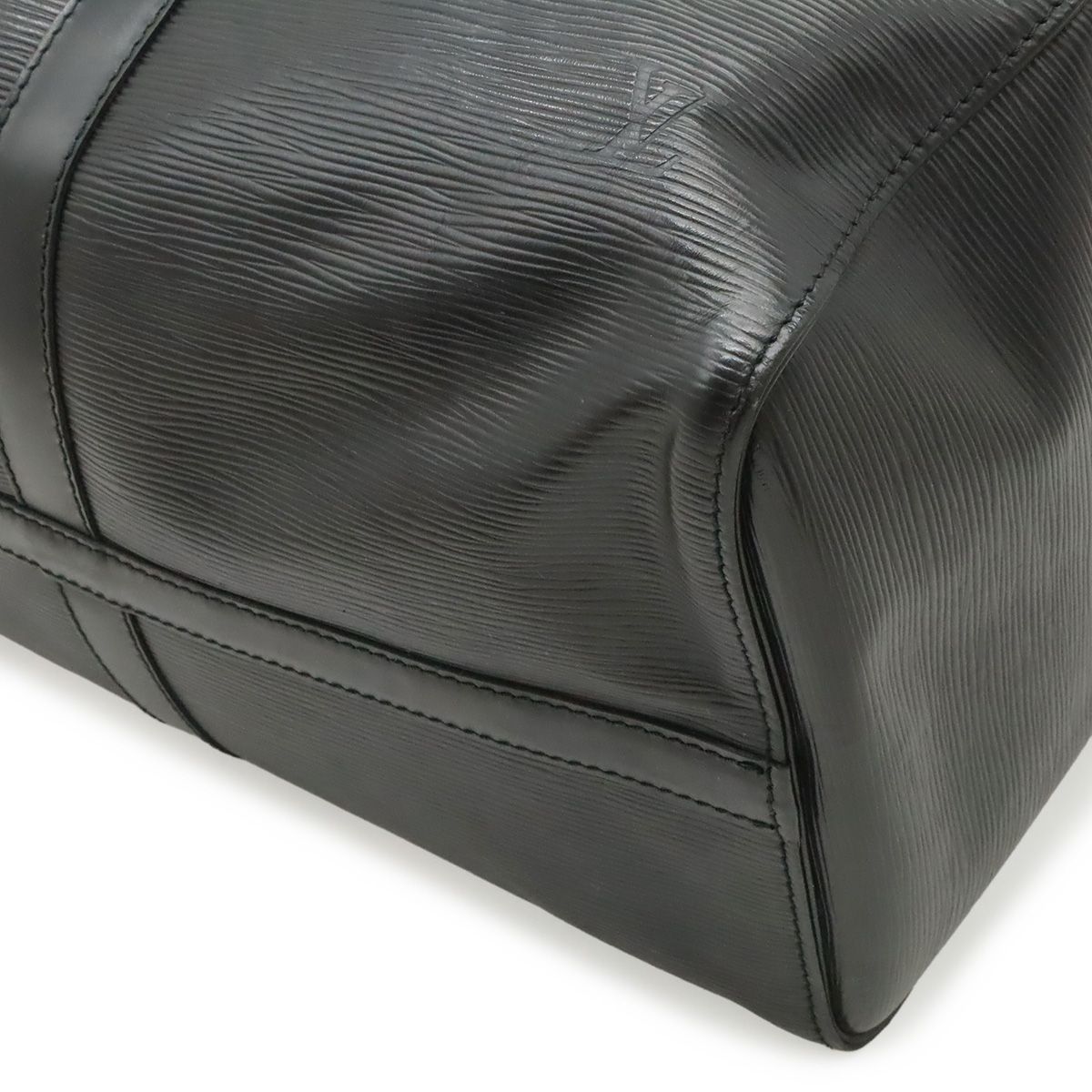 Louis Vuitton Epi Keepall 45 Boston Bag Travel Purse Leather Noir Black Gold — view 3