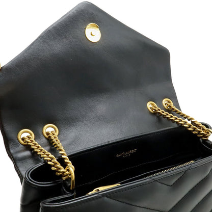 Saint Laurent Paris YSL Lou Chain Shoulder Bag Quilted Leather Black — view 5