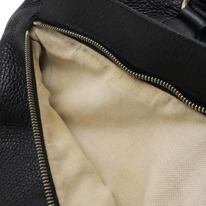 Gucci Interlocking Business Briefcase Documents Purse Leather Black Silver — view 9