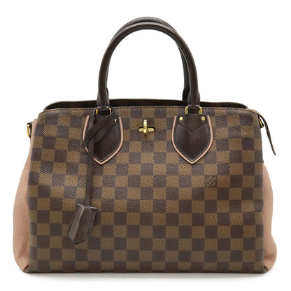 Louis Vuitton Damier Normandy Handbag Brown Magnolia Pink