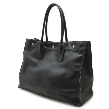 Saint Laurent Paris YSL Yves Rive Gauche Tote Shoulder Bag Leather Black — view 2