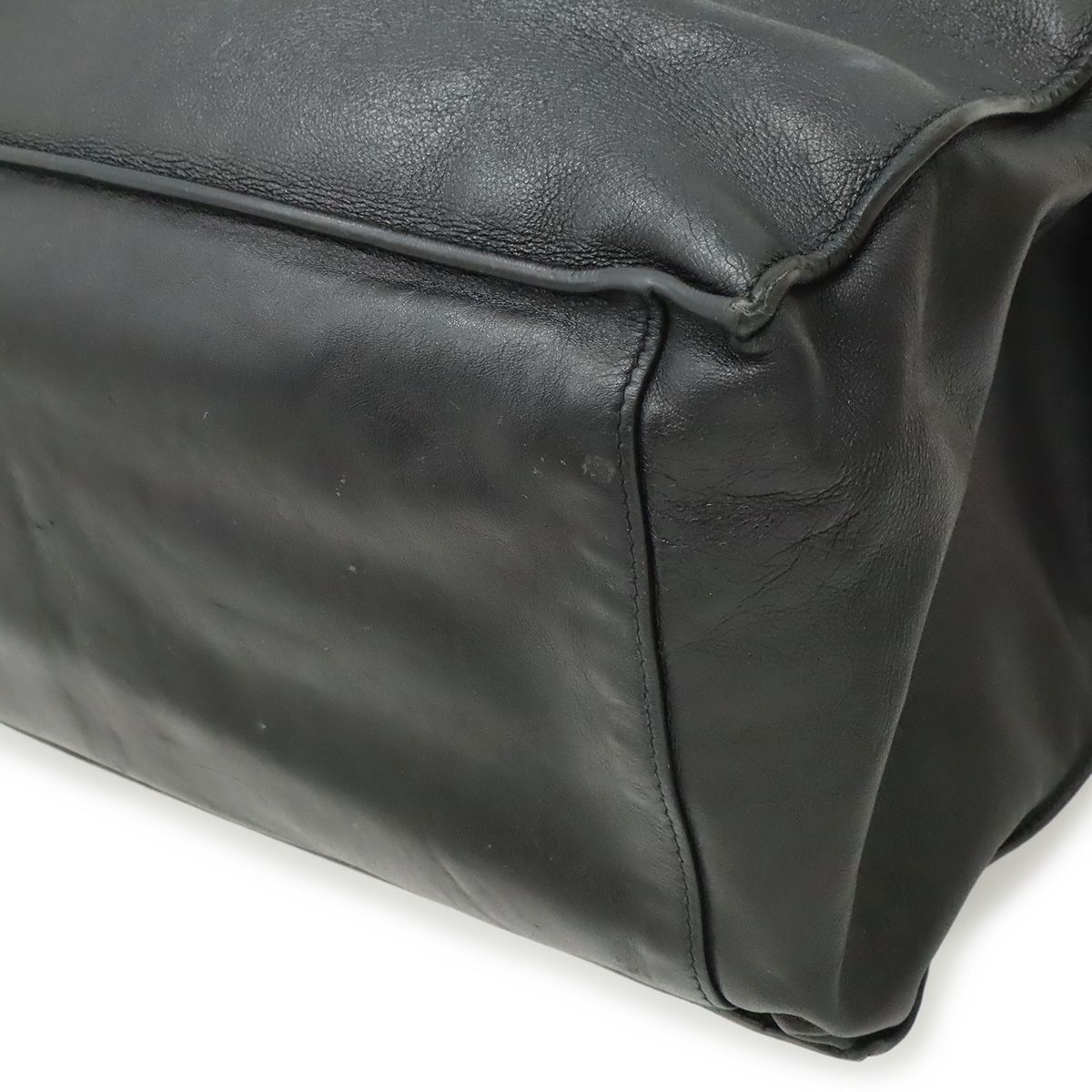 Saint Laurent Paris YSL Yves Rive Gauche Tote Shoulder Bag Leather Black — view 3