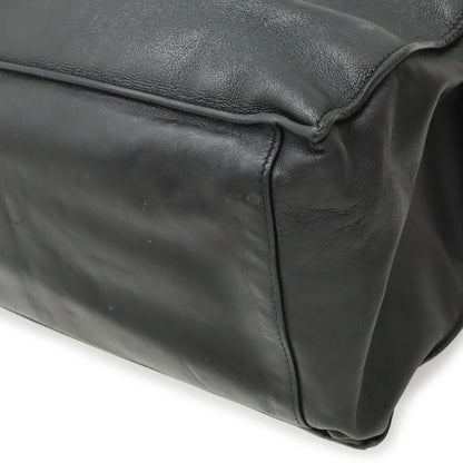 Saint Laurent Paris YSL Yves Rive Gauche Tote Shoulder Bag Leather Black — view 3
