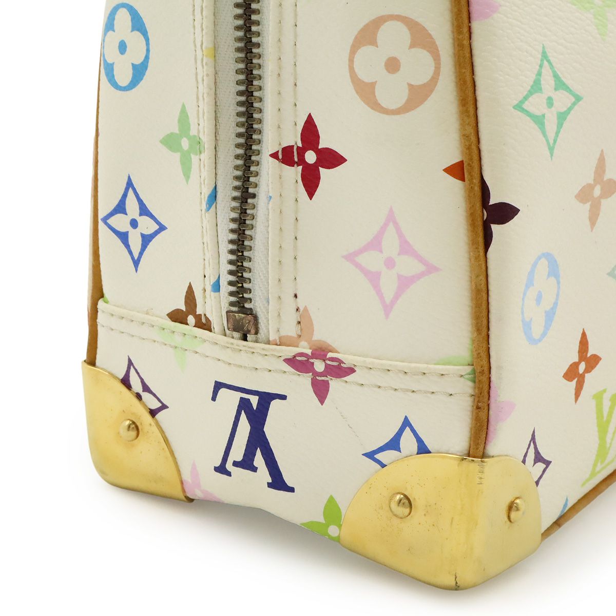 Louis Vuitton Monogram Multicolor Tourville Handbag Blanc White — view 8