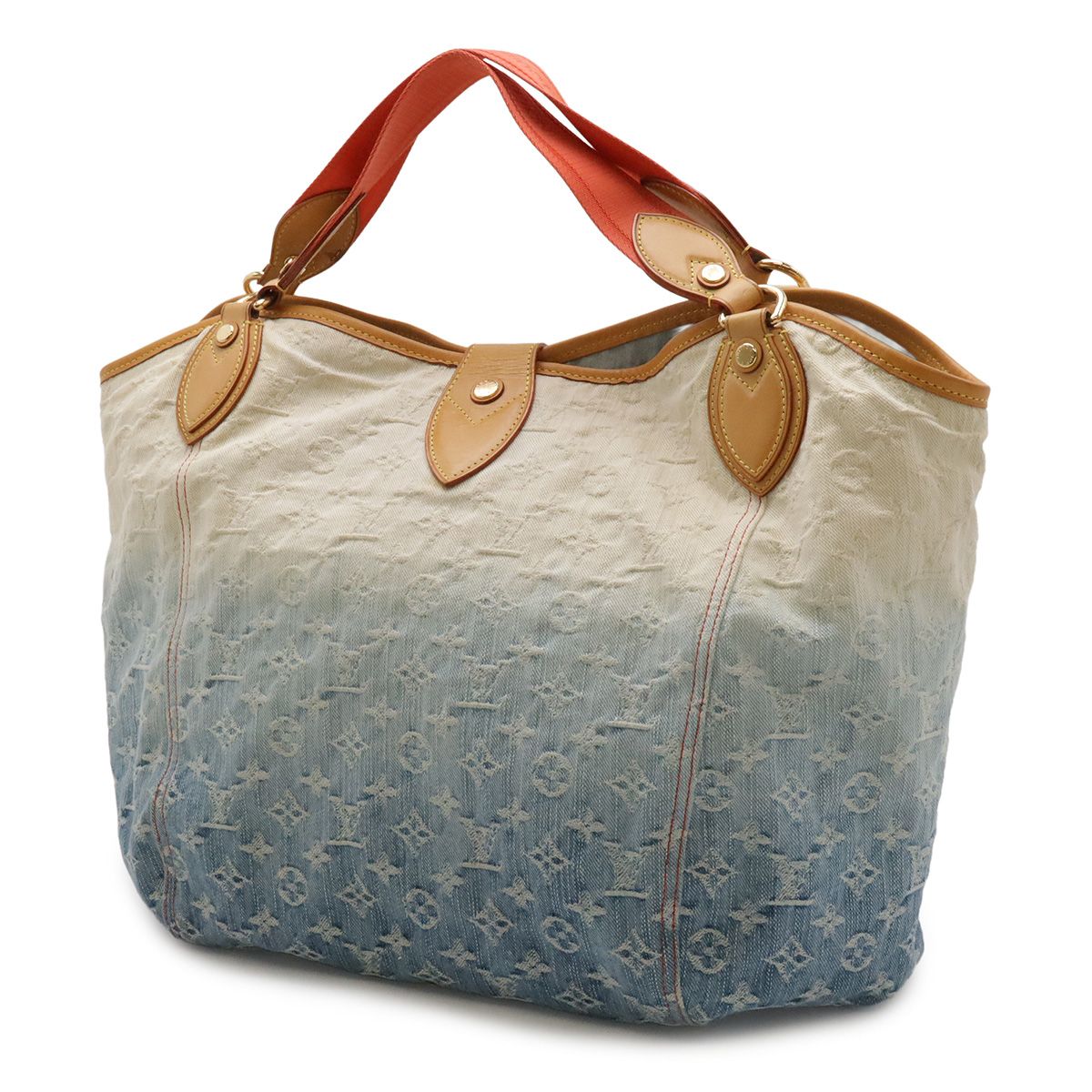 Louis Vuitton Monogram Denim Sunbeam Gradient Tote Shoulder Bag Blue — view 2