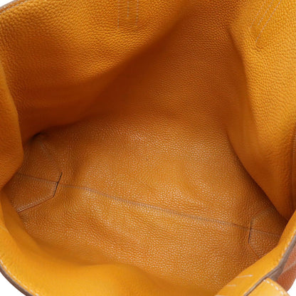 Hermes Double Sens 45 Tote Reversible Taurillon Clemence Leather Black Toffee — view 8