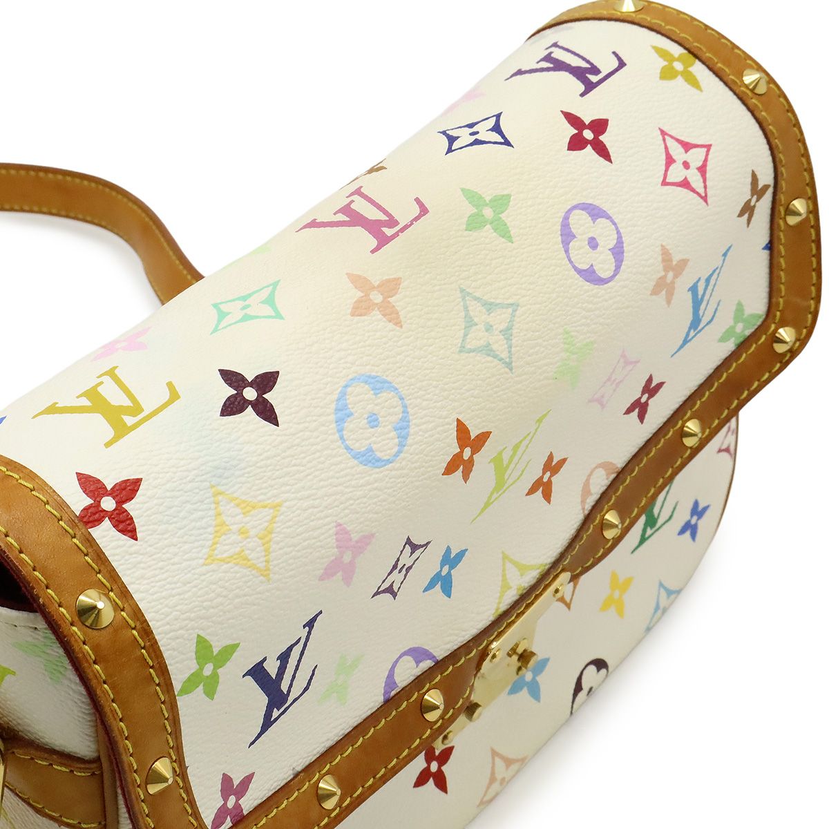 Louis Vuitton Monogram Multicolor Sologne Shoulder Bag Crossbody Blanc White — view 8