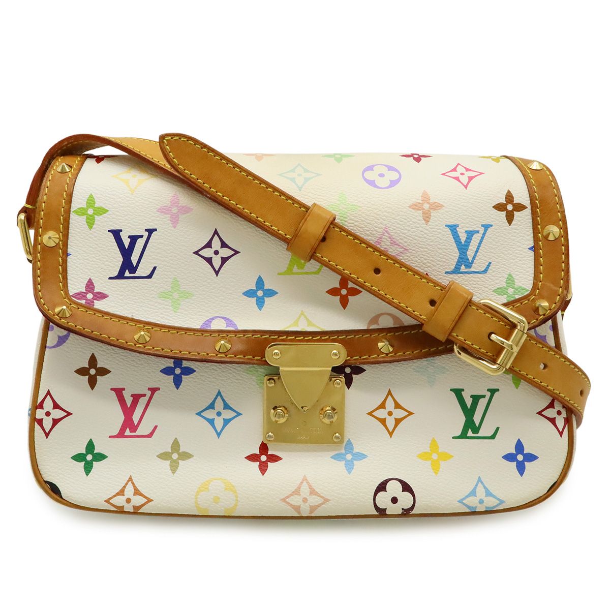 Louis Vuitton Monogram Multicolor Sologne Shoulder Bag Crossbody Blanc White