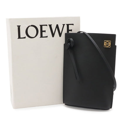 Loewe Anagram Dice Pocket Shoulder Bag Pouch Pochette Classic Calf Leather Black — view 9
