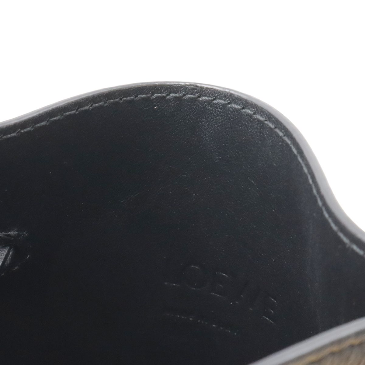 Loewe Anagram Dice Pocket Shoulder Bag Pouch Pochette Classic Calf Leather Black — view 7