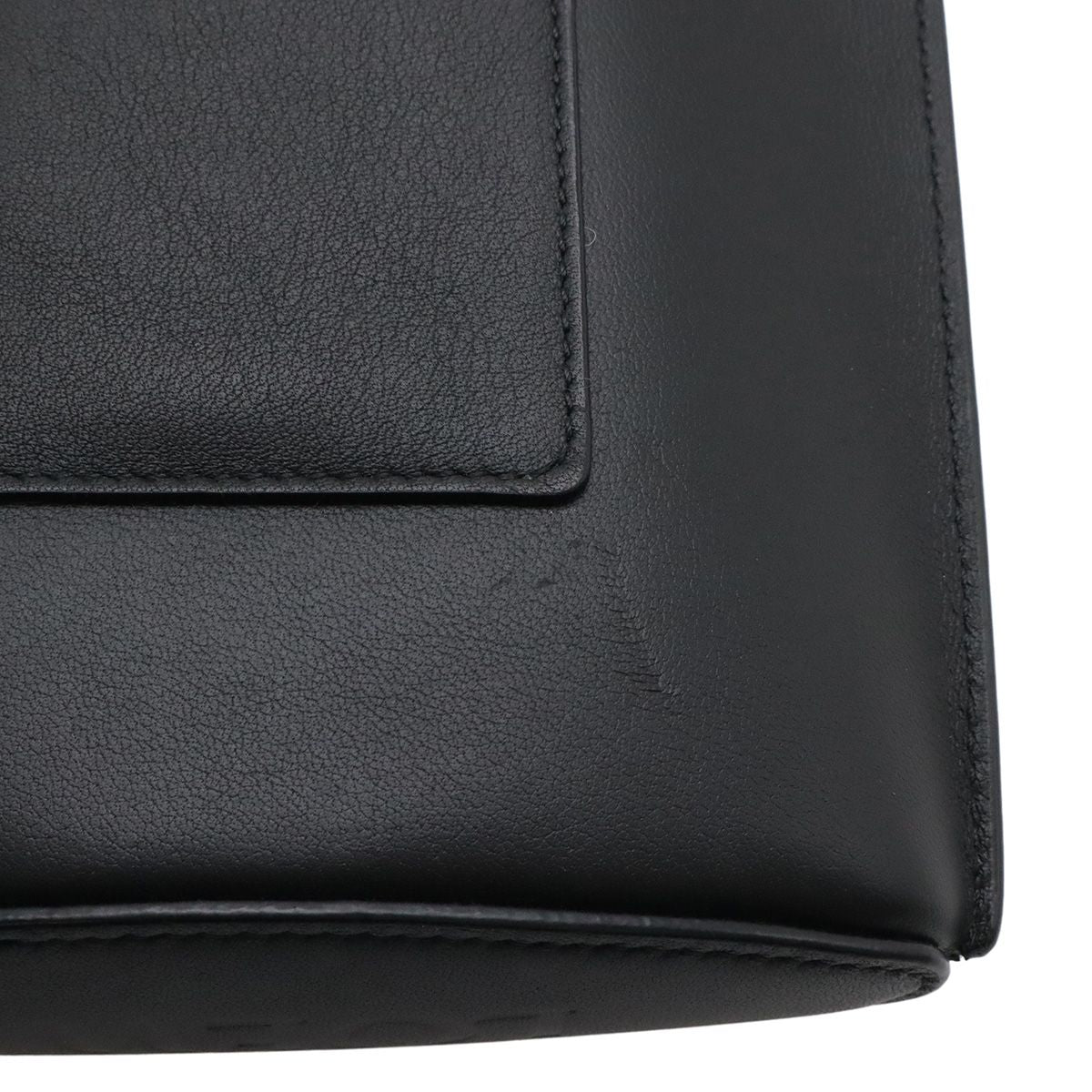 Loewe Anagram Dice Pocket Shoulder Bag Pouch Pochette Classic Calf Leather Black — view 4