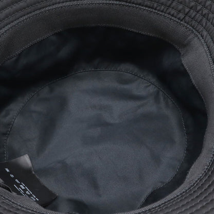 Prada Triangle Logo Bucket Hat Nylon Nero Black #xl 58 cm — view 4