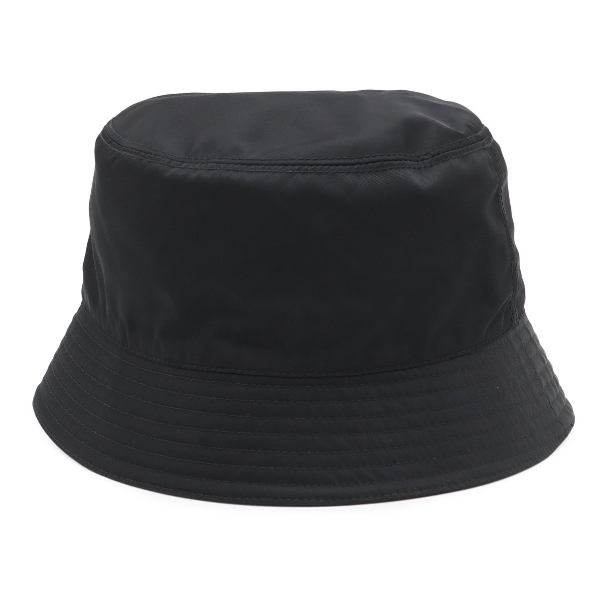 Prada Triangle Logo Bucket Hat Nylon Nero Black #xl 58 cm — view 2