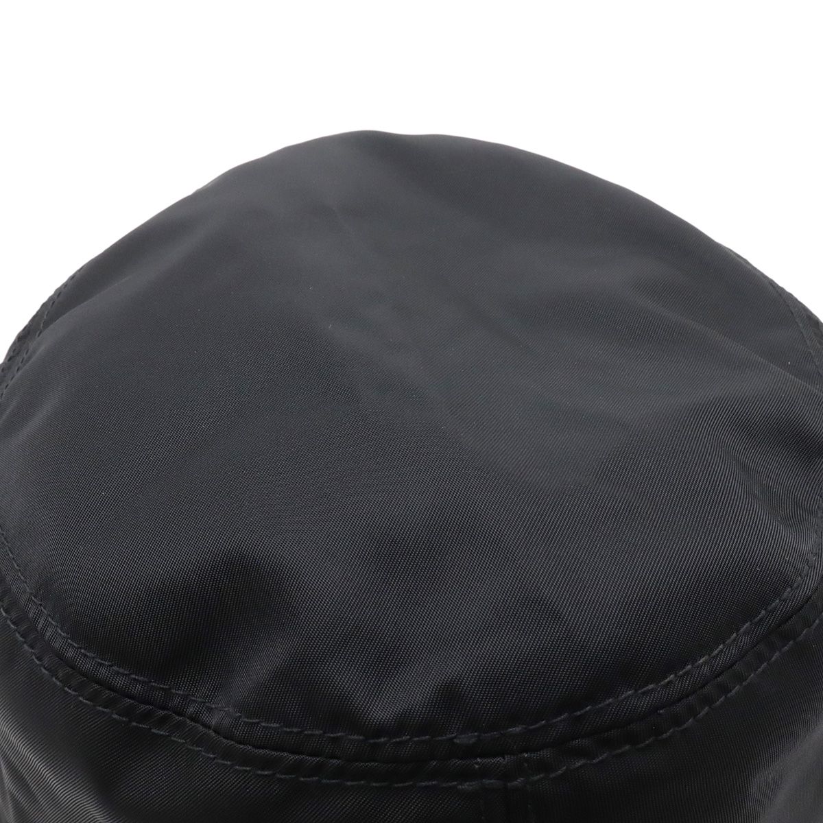 Prada Triangle Logo Bucket Hat Nylon Nero Black #xl 58 cm — view 3