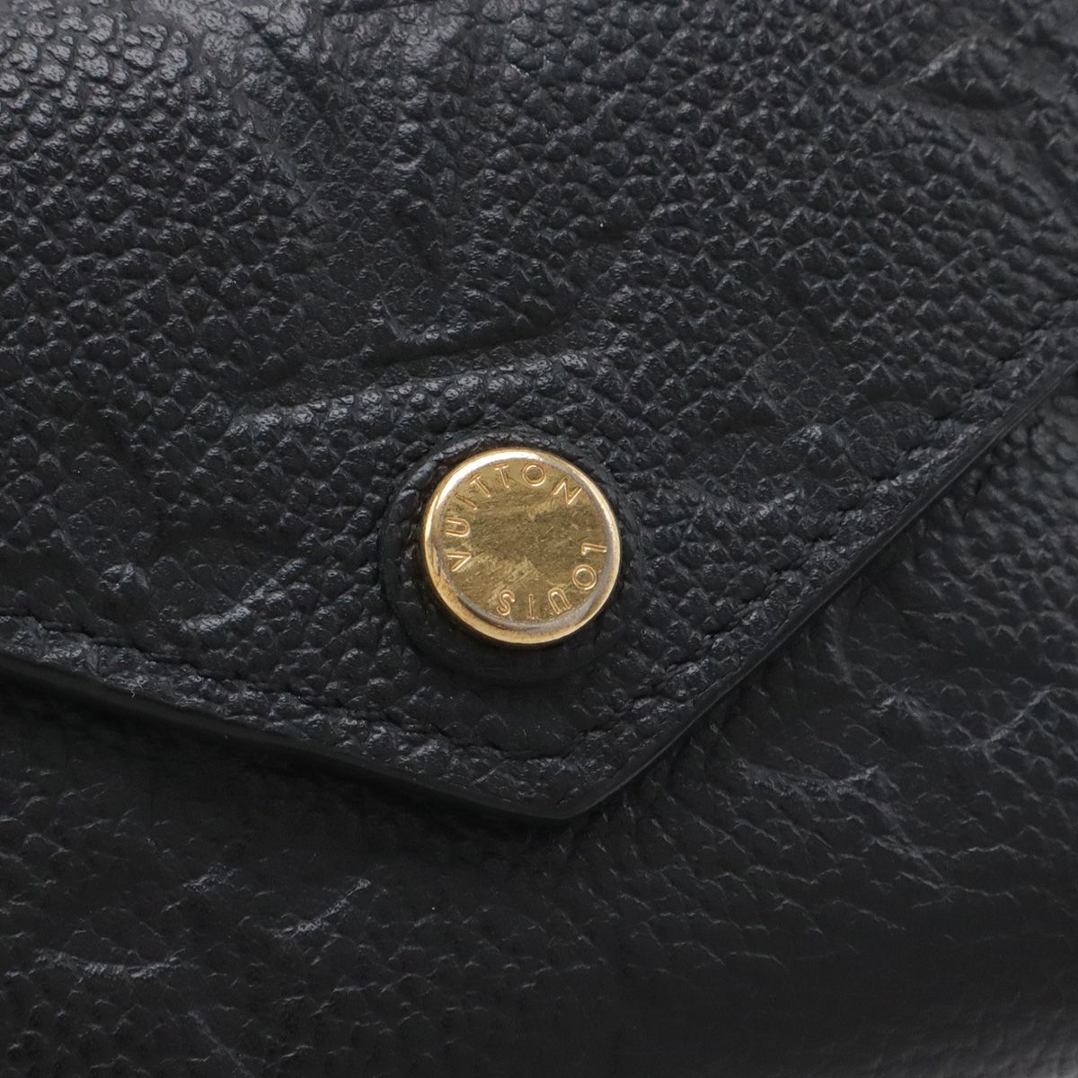 Louis Vuitton Monogram Empreinte Portefeuille Zoe Trifold Wallet Noir Black Gold — view 4