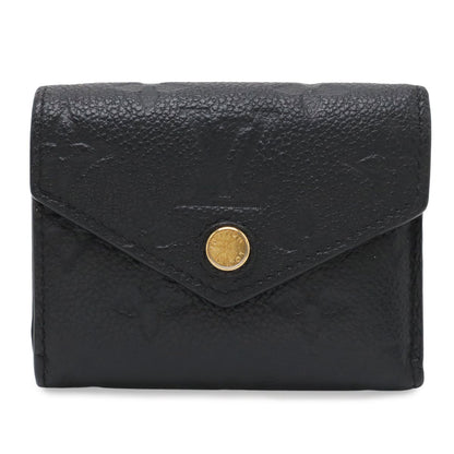 Louis Vuitton Monogram Empreinte Portefeuille Zoe Trifold Wallet Noir Black Gold