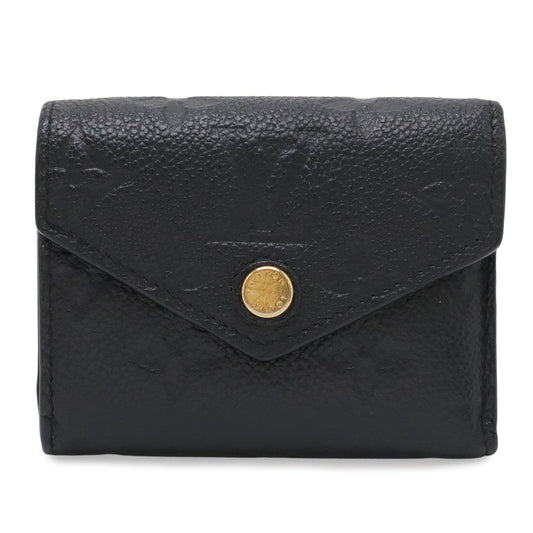 Louis Vuitton Monogram Empreinte Portefeuille Zoe Trifold Wallet Noir Black Gold