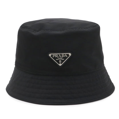 Prada Triangle Logo Bucket Hat Nylon Nero Black