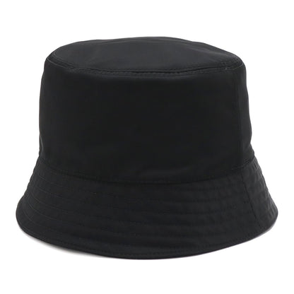 Prada Triangle Logo Bucket Hat Nylon Nero Black — view 2