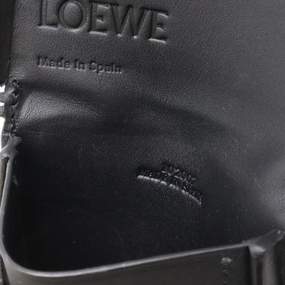 Loewe Anagram Heel Pouch Mini Shoulder Bag Pochette Calf Leather Black 109.54.15 — view 6