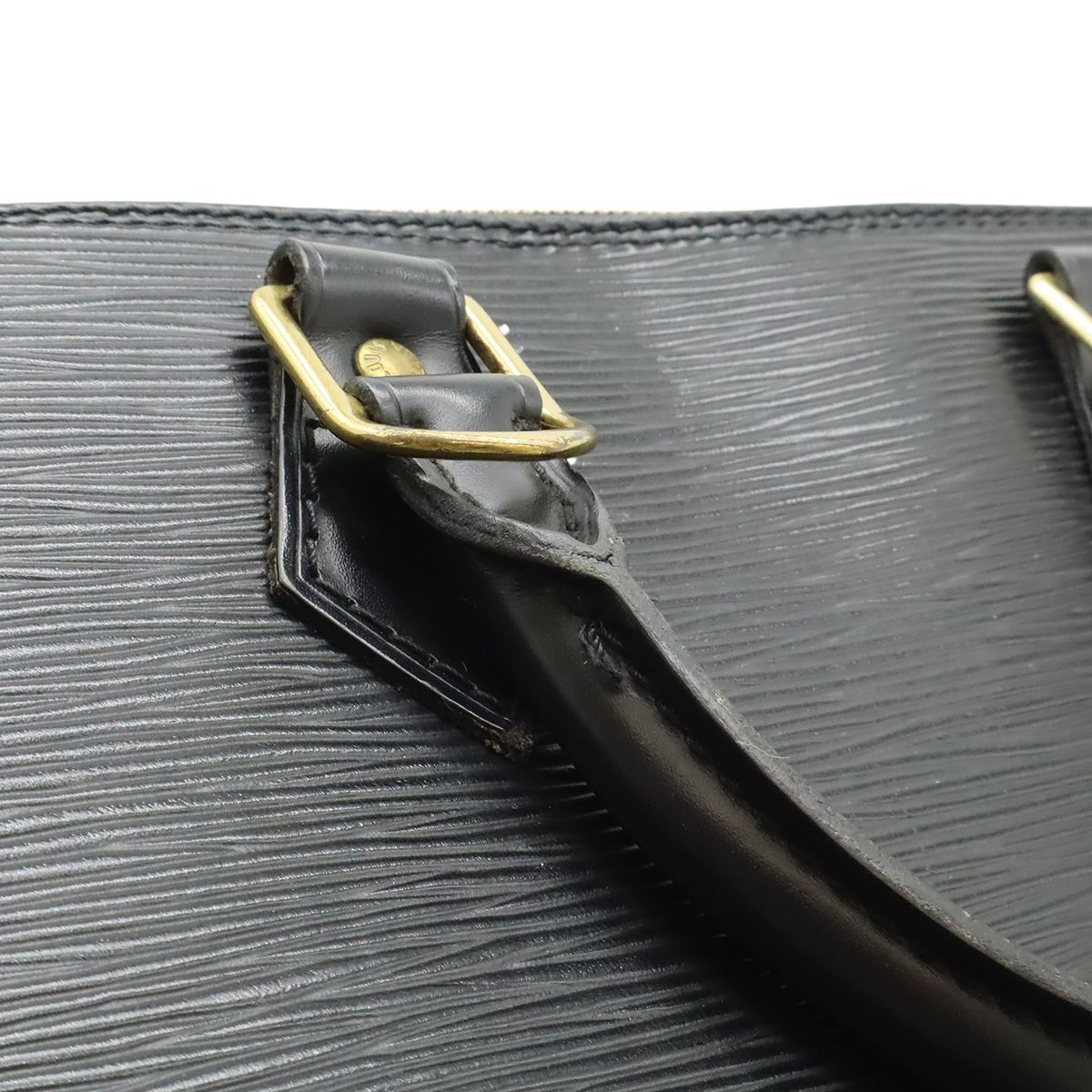 Louis Vuitton Epi Alma Handbag Leather Noir Black Gold — view 9