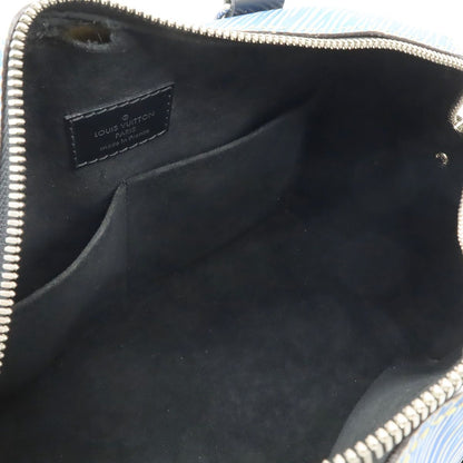 Louis Vuitton Epi Denim Speedy Bandouliere 25 Mini Boston Bag Blue Silver — view 6