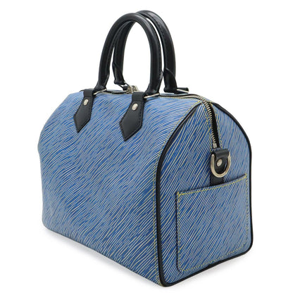 Louis Vuitton Epi Denim Speedy Bandouliere 25 Mini Boston Bag Blue Silver — view 2