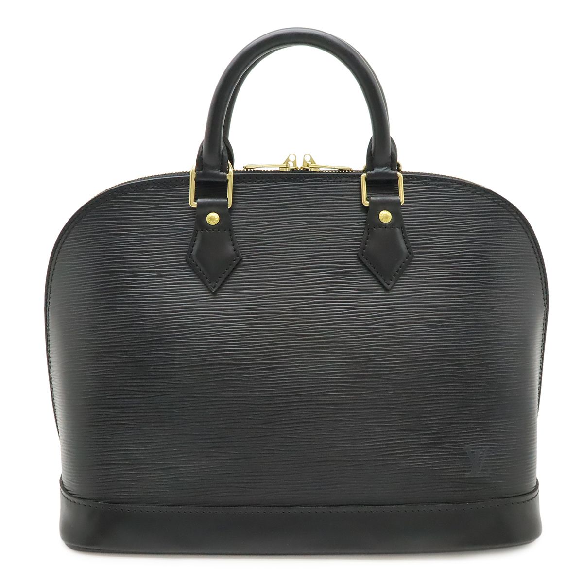 Louis Vuitton Epi Alma Handbag Leather Noir Black Gold