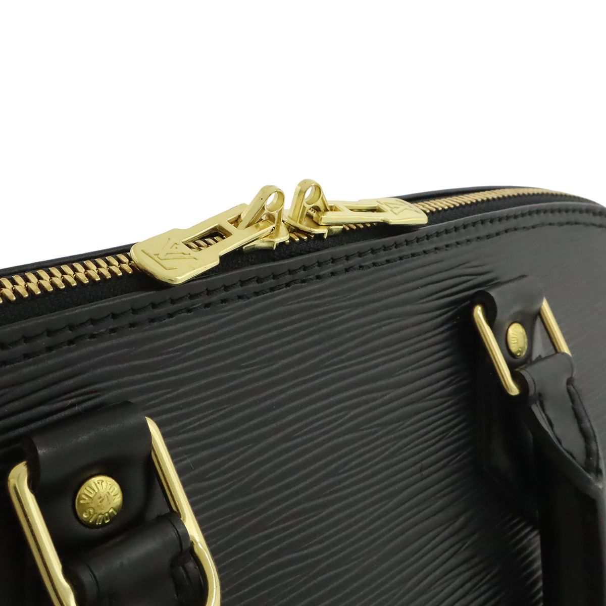 Louis Vuitton Epi Alma Handbag Leather Noir Black Gold — view 6