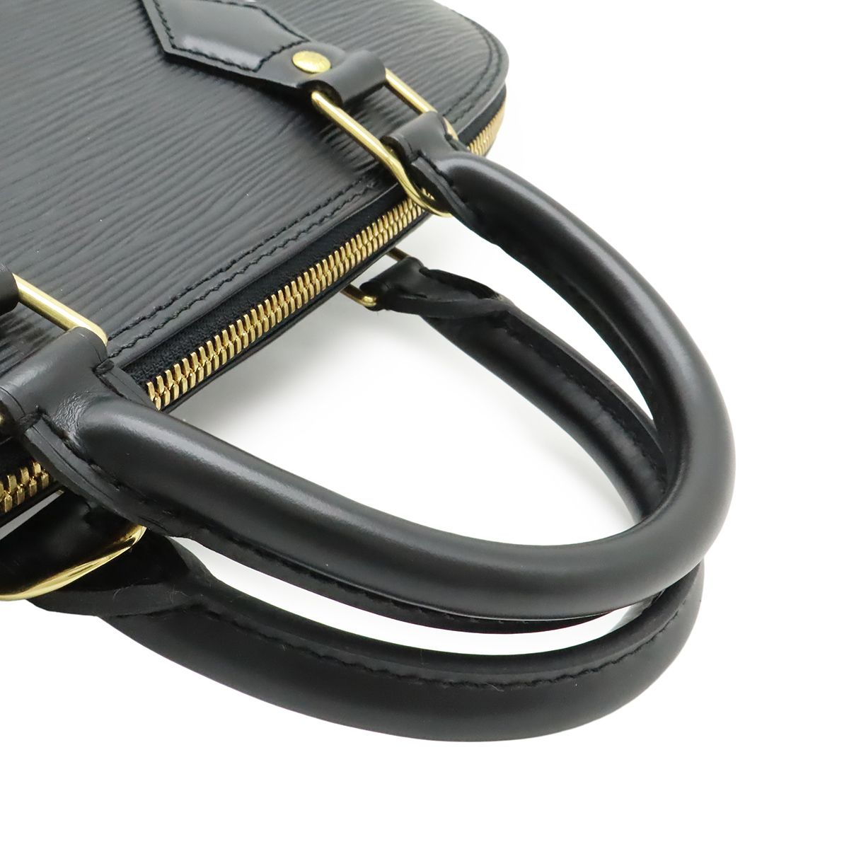 Louis Vuitton Epi Alma Handbag Leather Noir Black Gold — view 5