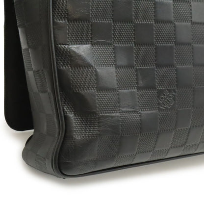 Louis Vuitton Damier Infini District MM Shoulder Bag Onyx Black — view 9