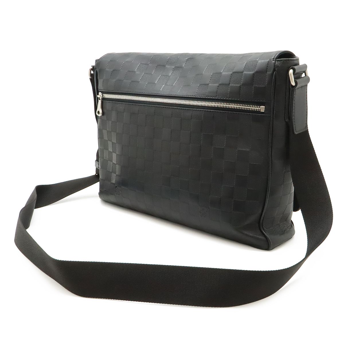 Louis Vuitton Damier Infini District MM Shoulder Bag Onyx Black — view 2