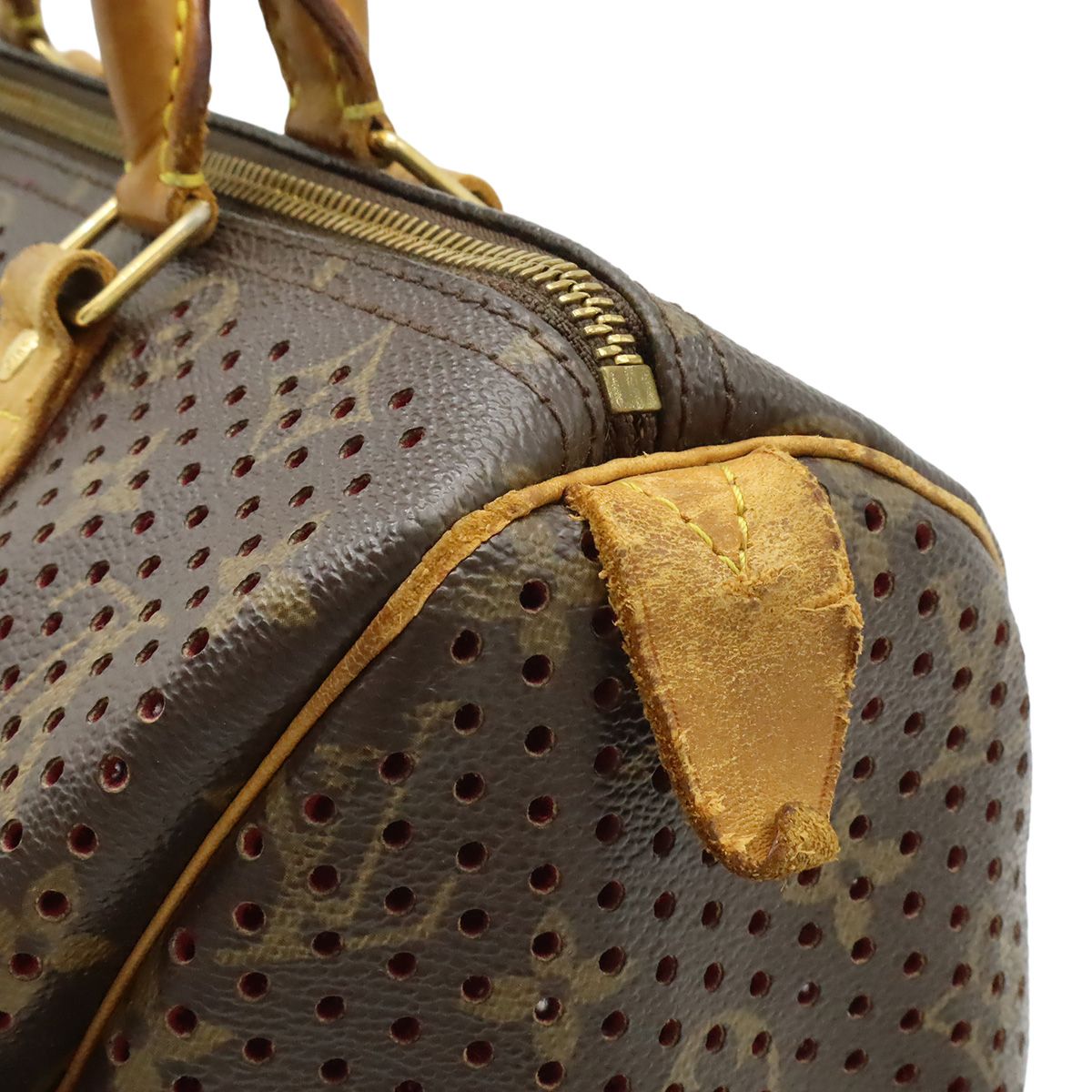 Louis Vuitton Monogram Perfo Speedy 30 Mini Boston Bag Fuchsia Pink — view 9