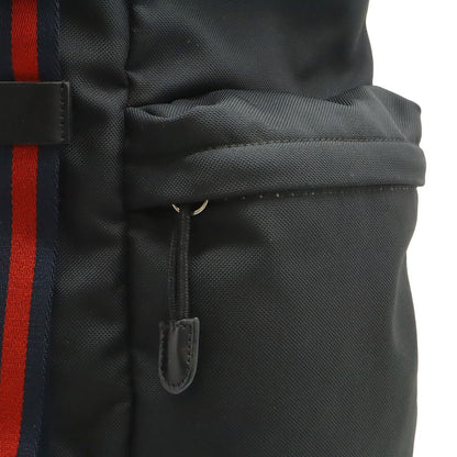 Gucci Techno Canvas Web Line Sherry Cat Head Backpack Leather Black — view 7