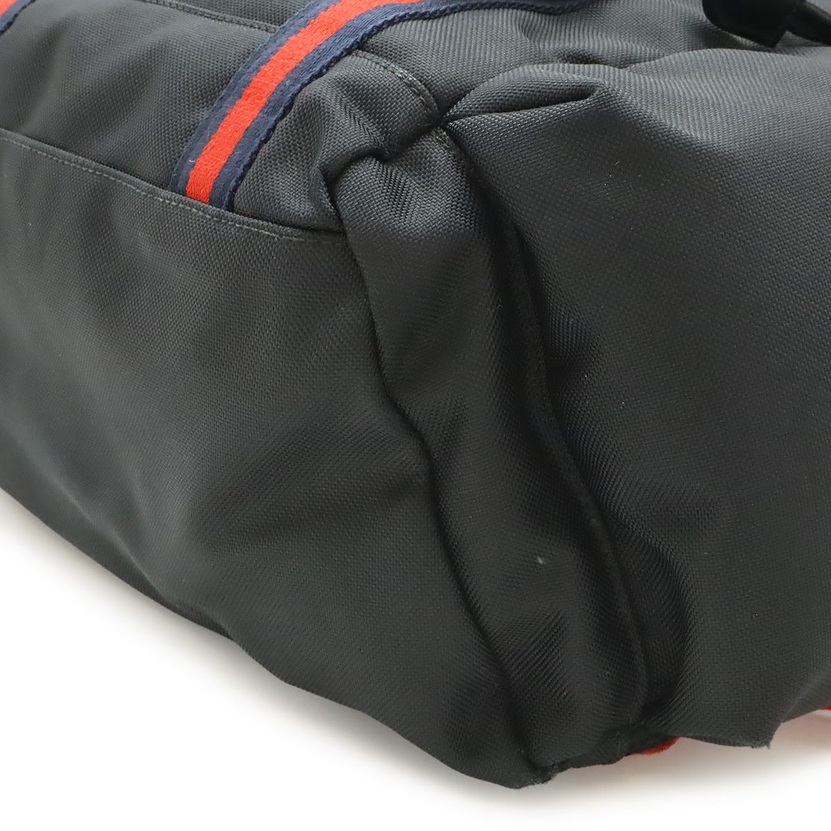 Gucci Techno Canvas Web Line Sherry Cat Head Backpack Leather Black — view 3