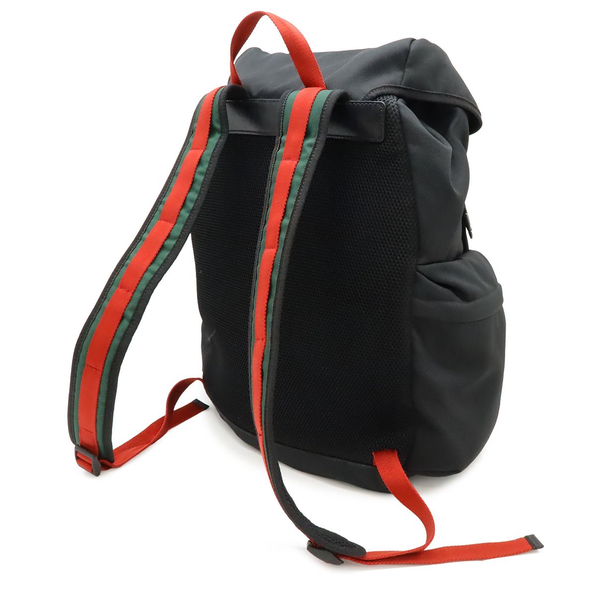 Gucci Techno Canvas Web Line Sherry Cat Head Backpack Leather Black — view 2