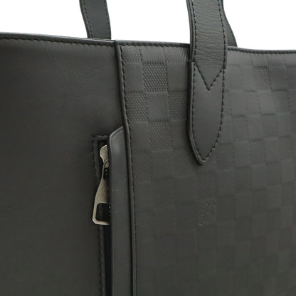 Louis Vuitton Damier Infini Cabas Voyage Tote Shoulder Bag Leather Onyx Black — view 7