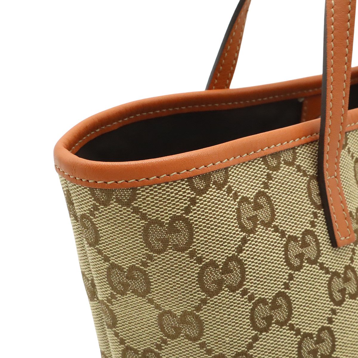 Gucci GG Canvas Children's Zoo Papagallo Parrot Bird Tote Khaki Beige Orange — view 4