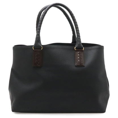 Bottega Veneta Marco Polo Tote Shoulder Bag Leather Black Brown